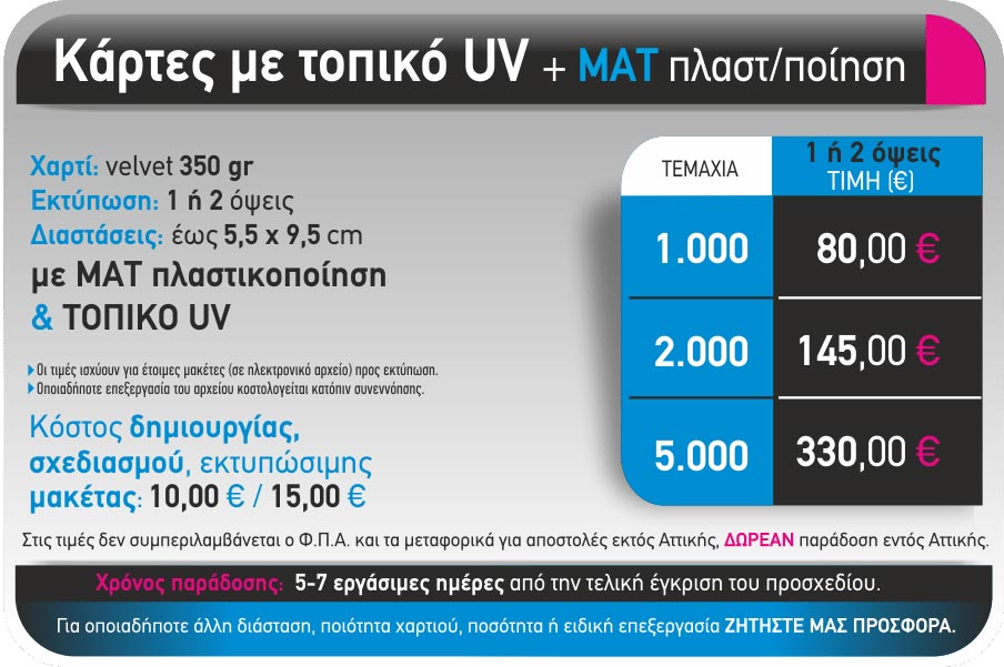 KARTES POLYTELEIAS UV